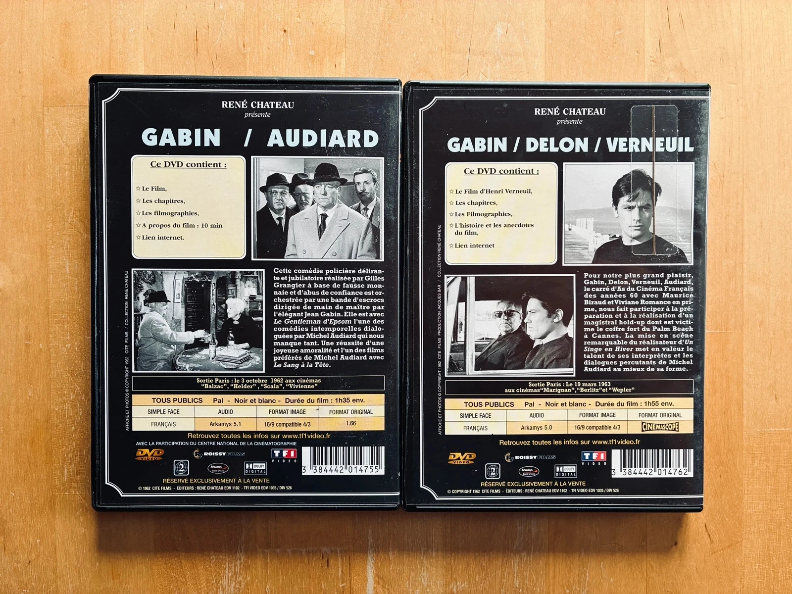 Lote de 2 DVDs cultuais Gabin-Audiard: Melodia em Subsolo e O Cave se Rebela. – photo 3